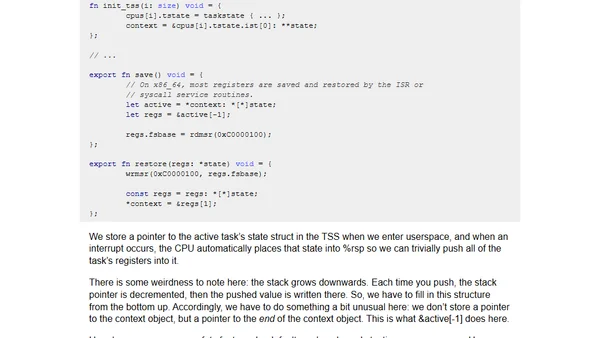 Notes from kernel hacking in Hare, part 2: multi-threading
