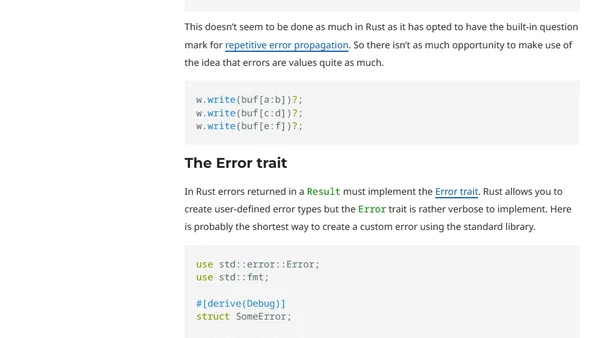 Rust First Impressions: Error Handling