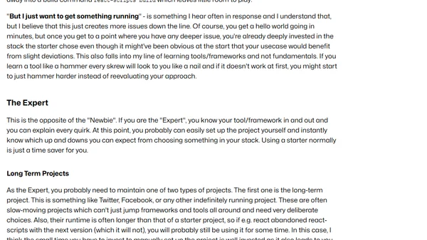 Stop using starter packs