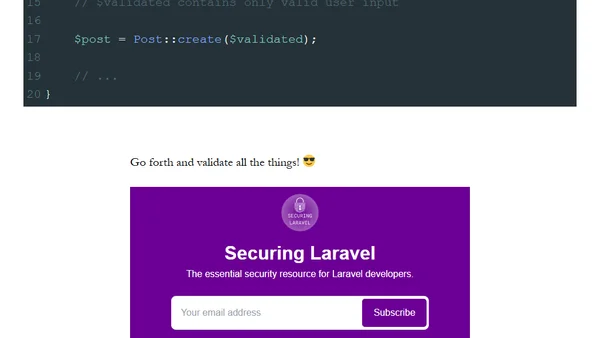 Always Pass User Input Through a Validator