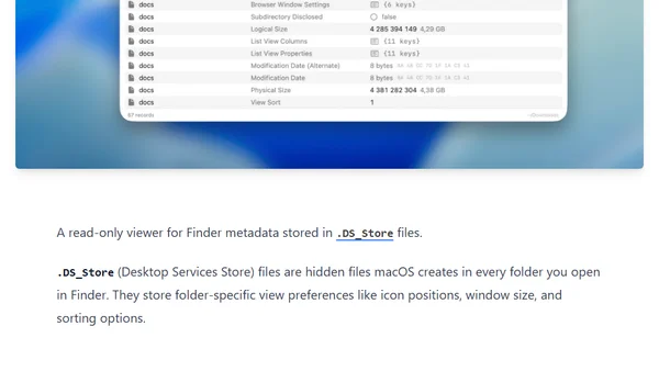 New App: DS_Store Inspector