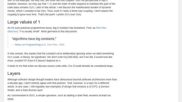 Coupling from a big-O perspective