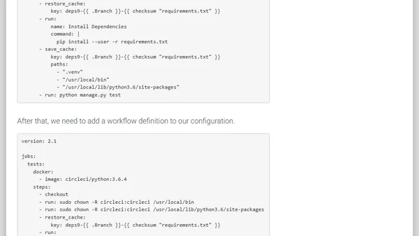 Django tests on CircleCI – step by step