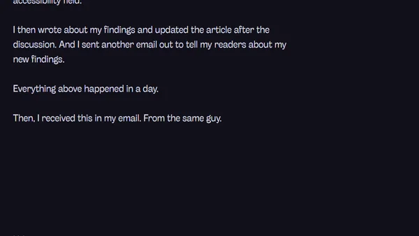 Overcoming my panic towards accessibility