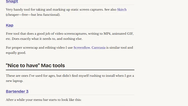 My Favourite Tools on the Mac (Setting up a new Mac)