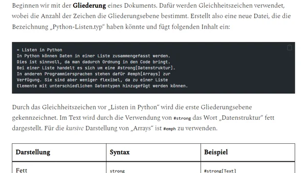 Das Satzsystem Typst