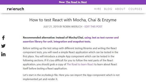 How to test React with Mocha, Chai & Enzyme