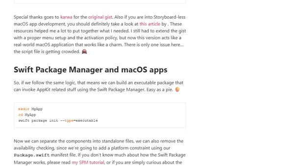 How to build macOS apps using only the Swift Package Manager?