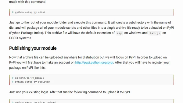 Packaging and distributing your python libraries
