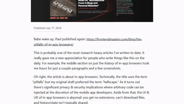 In-App Browsers on Frontend Masters Boost