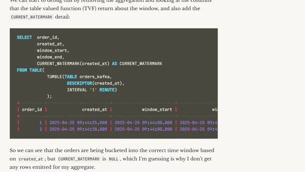 It's Time We Talked About Time: Exploring Watermarks (And More) In Flink SQL