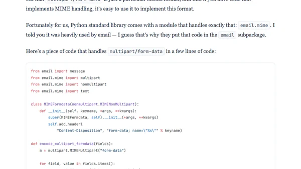 Handling multipart/form-data natively in Python