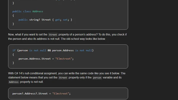 C# 14: The Null-conditional Assignment