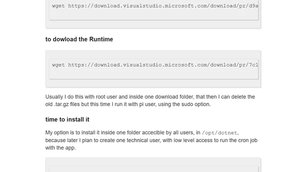 Upgrade dotnet core in Raspberry Pi 4