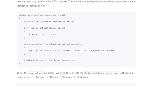Automatic post-registration sign-in with Identity Server