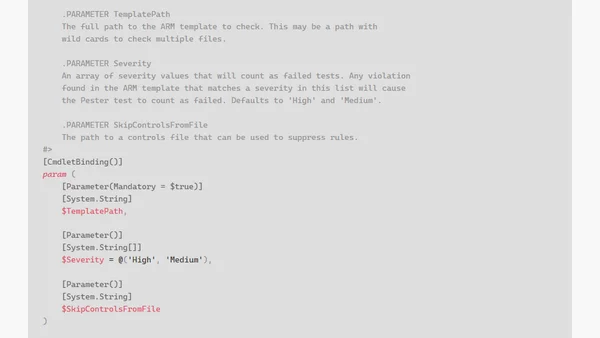 Use Pester to Test Azure Resource Manager Templates for Best Practices