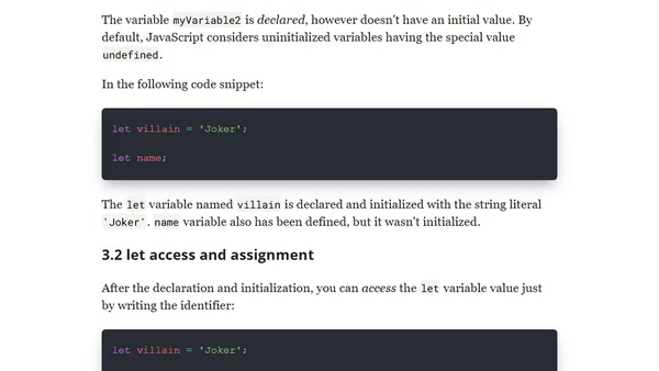 A Simple Explanation of JavaScript Variables: const, let, var