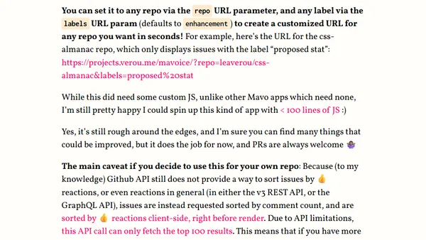 Releasing MaVoice: A free app to vote on repo issues