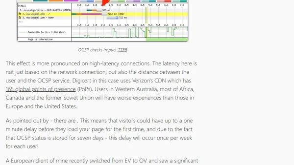The Performance Cost of EV Certificates