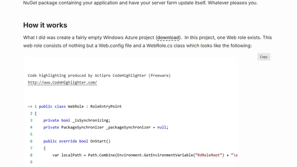 NuGet push... to Windows Azure