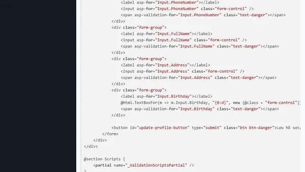 (ASP.NET Razor) Các trang quản lý tài khoản cá nhân trong Identity