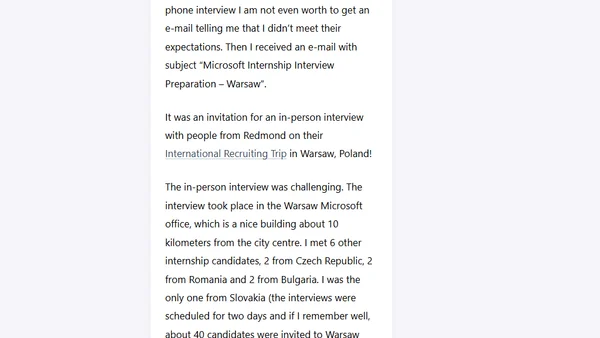 Interviewing with Microsoft