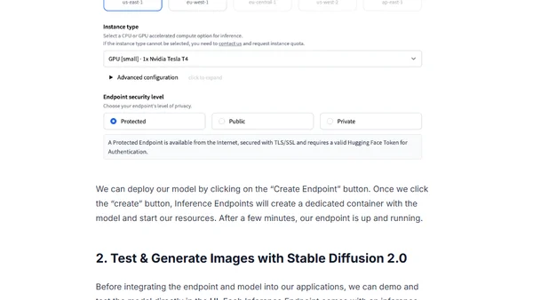 Stable Diffusion with Hugging Face Inference Endpoints