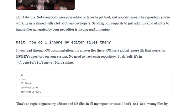 Properly managing your .gitignore file