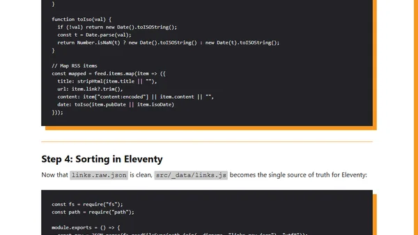 Automating my links list