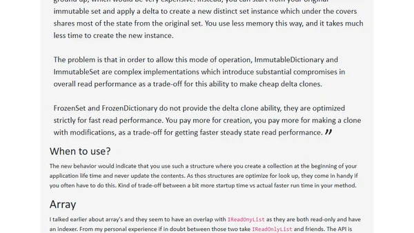 Array, List, Collection, Set, ReadOnlyList - what? A comprehensive and exhaustive list of collection-like types