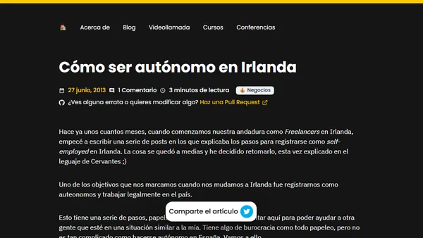 Cómo ser autónomo en Irlanda