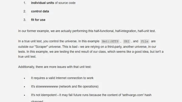 Unit Testing Correctly