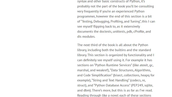 Initial Review: Python Essential Reference