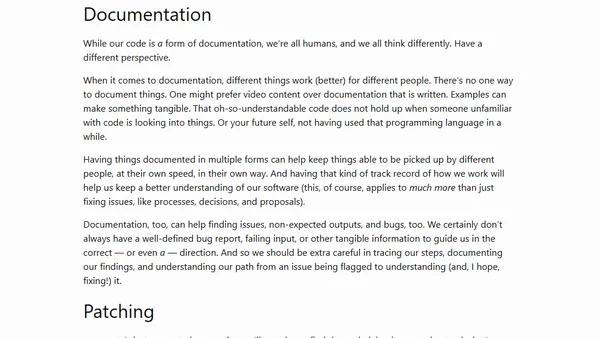 On Fixing vs Patching