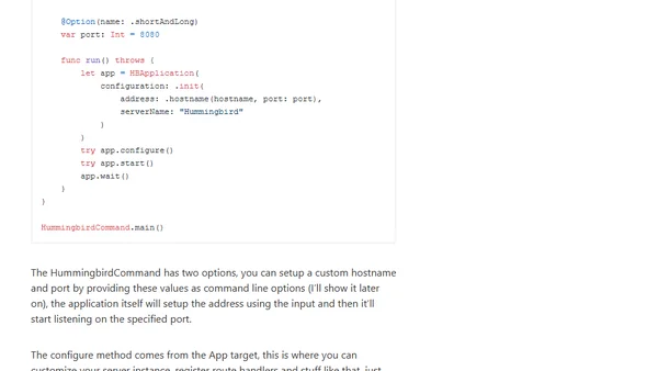 Beginner's guide to server-side Swift using the Hummingbird framework