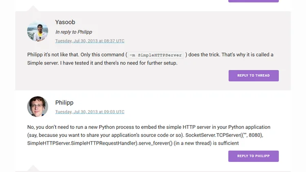 A simple python server