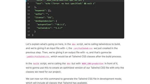 How to Setup Tailwind CSS in your Vanilla HTML Project