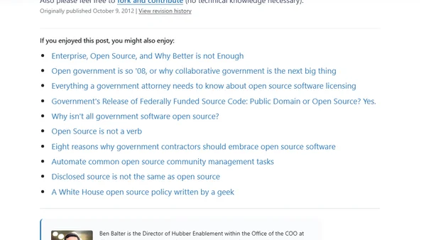 Open Source for Government