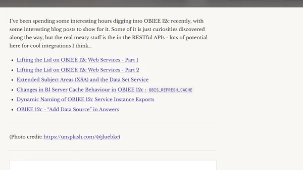 OBIEE 12c blog posts