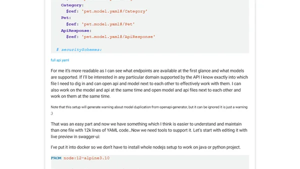 Working with OpenAPI contract in multiple files