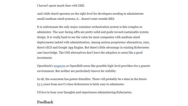 Administering Kubernetes is hard