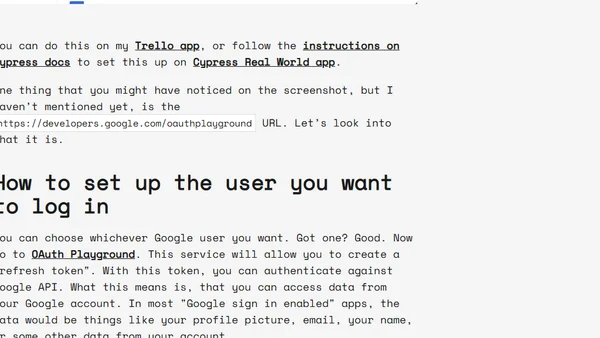 Google Sign in with Cypress