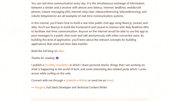 Building a Realtime Chat App with React, Laravel, and WebSockets