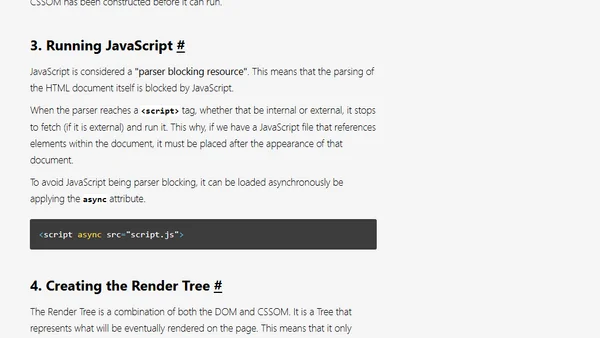 Understanding the Critical Rendering Path