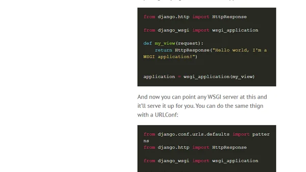 Hot Django on WSGI Action (announcing django-wsgi)