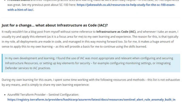 Quick Post! Resources to help study for the SC-200 Exam