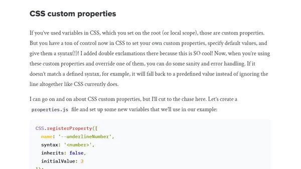 New horizons in CSS: Houdini and the Paint API