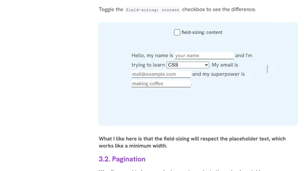 Use Cases for Field Sizing