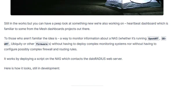 daloRADIUS heartbeat Dashboard