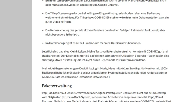 Pop!_OS 24.04 mit COSMIC